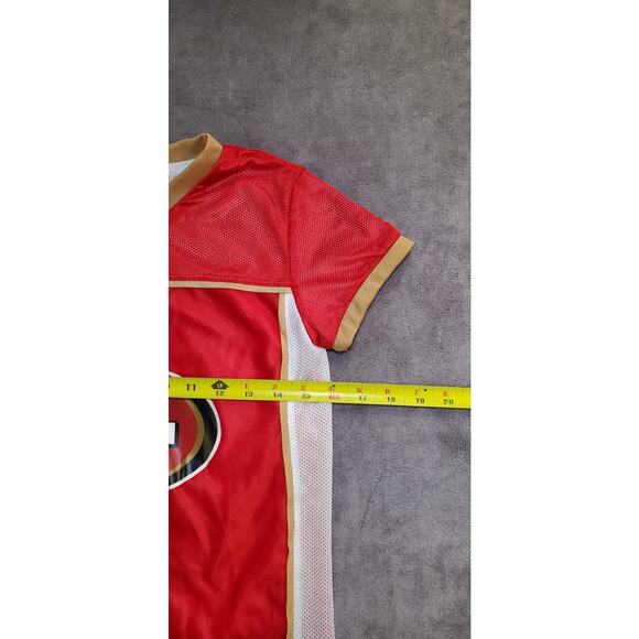 SAN FRANCISCO 49ERS SZ S YOUTH NFL FLAG FOOTBALL REVERSIBLE JERSEY RED C22-44 - Picture 3 of 8